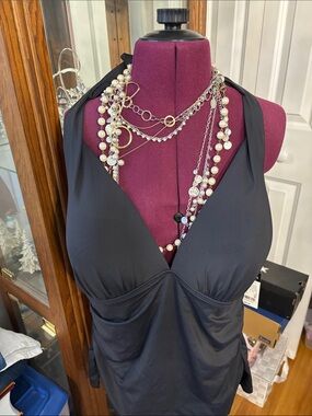 Ralph Lauren Black Swim Tankini Top